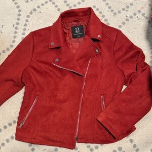 New York & Company Bold Red faux suede Jacket